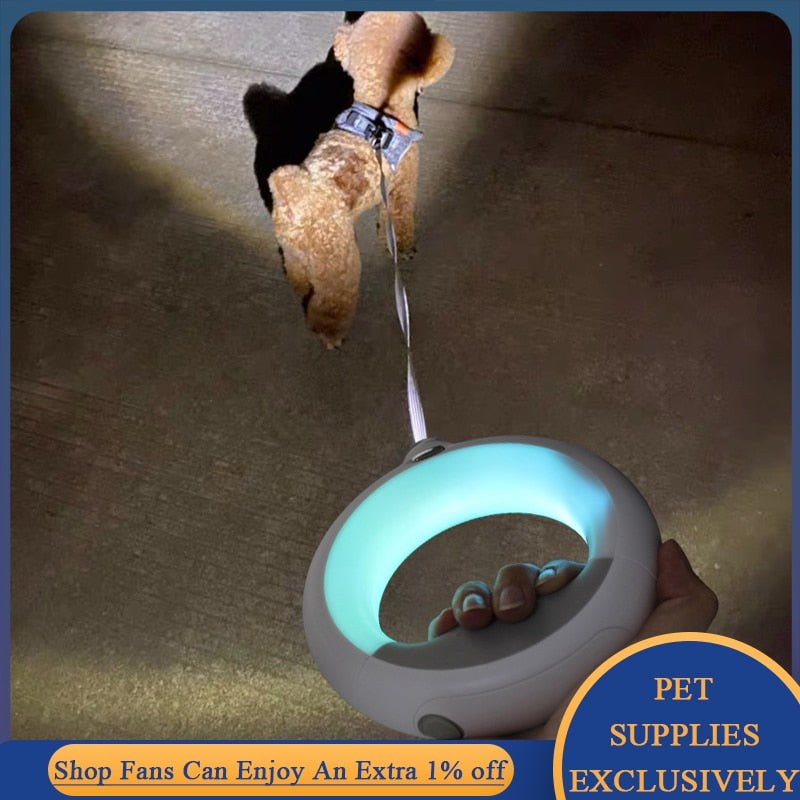 Pup Leash® Retractable W/Flashlight